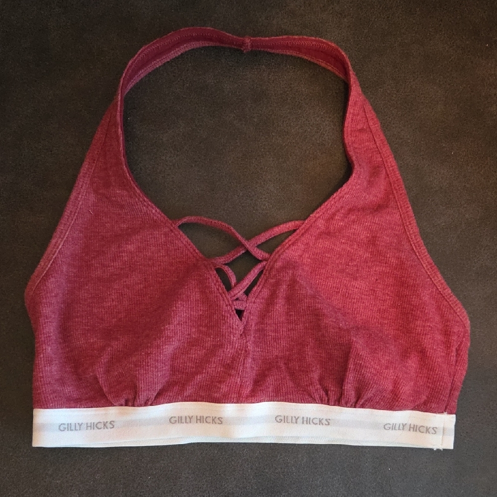 Gilly Hicks Red Halter Bralette
